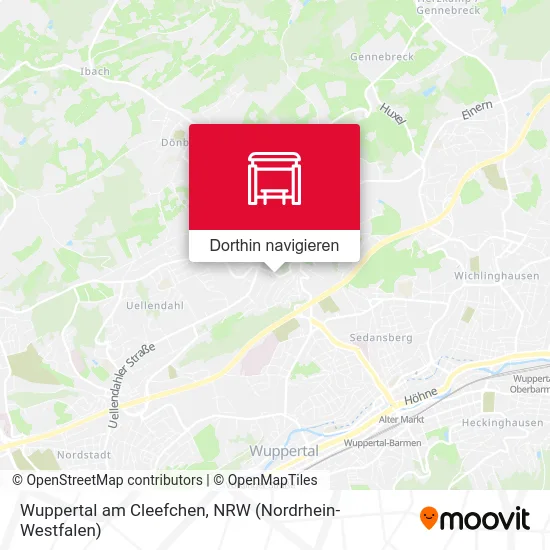 Wuppertal am Cleefchen Karte