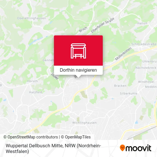Wuppertal Dellbusch Mitte Karte
