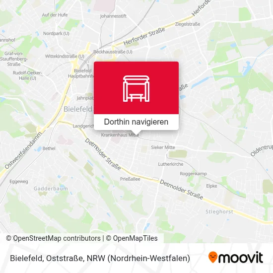 Bielefeld, Oststraße Karte