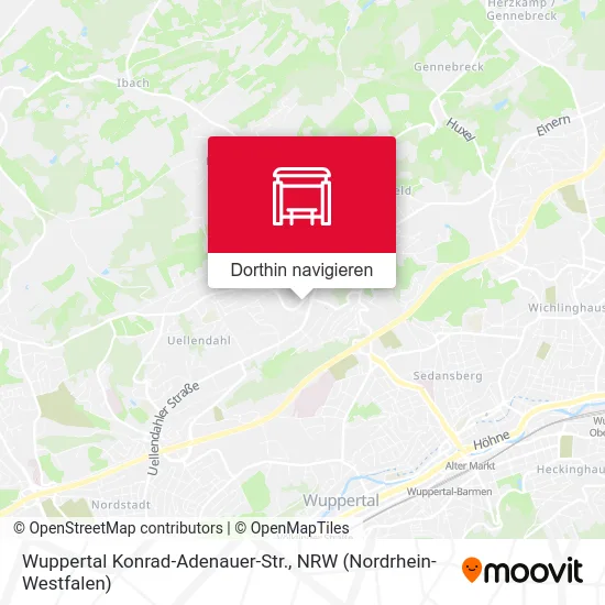 Wuppertal Konrad-Adenauer-Str. Karte