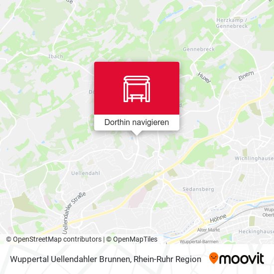 Wuppertal Uellendahler Brunnen Karte