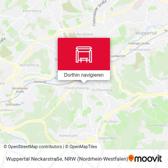 Wuppertal Neckarstraße Karte