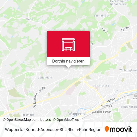 Wuppertal Konrad-Adenauer-Str. Karte