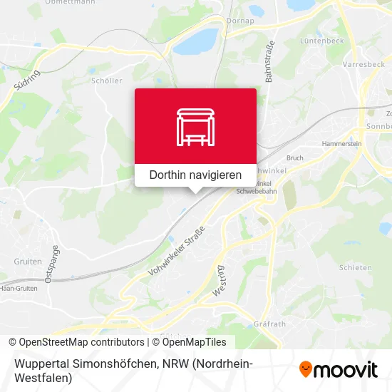 Wuppertal Simonshöfchen Karte