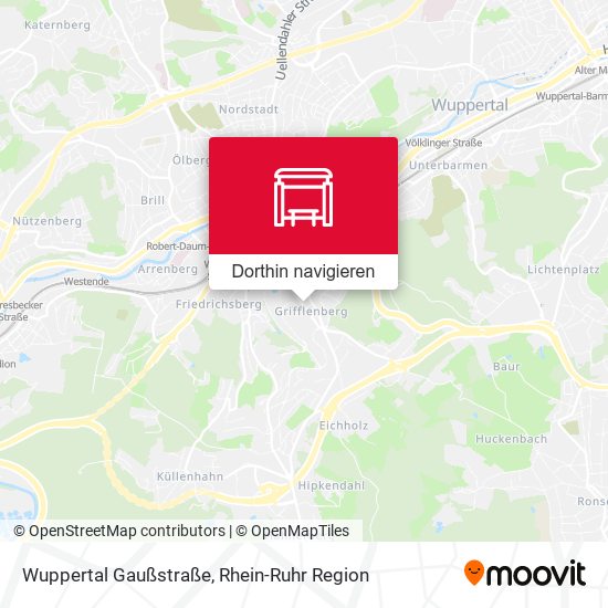 Wuppertal Gaußstraße Karte