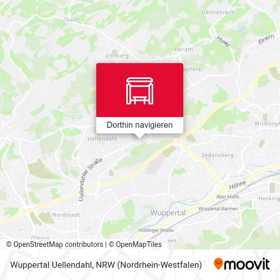 Wuppertal Uellendahl Karte
