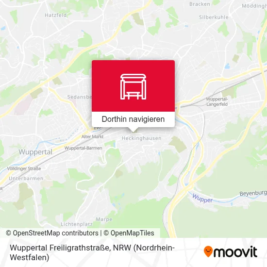 Wuppertal Freiligrathstraße Karte