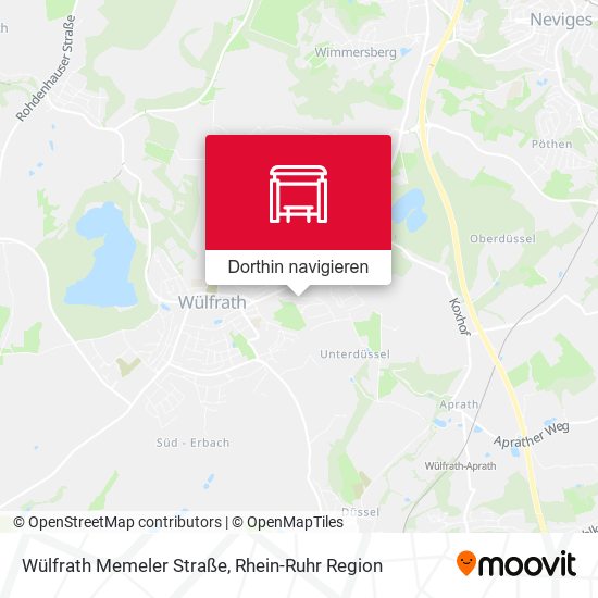 Wülfrath Memeler Straße Karte