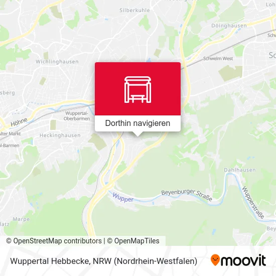 Wuppertal Hebbecke Karte