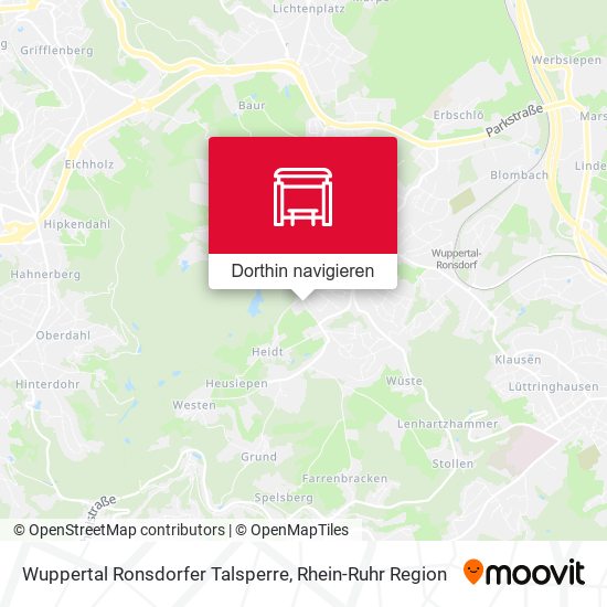 Wuppertal Ronsdorfer Talsperre Karte