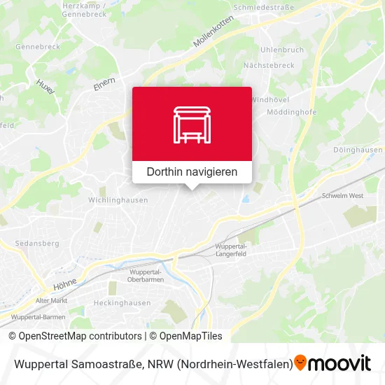 Wuppertal Samoastraße Karte