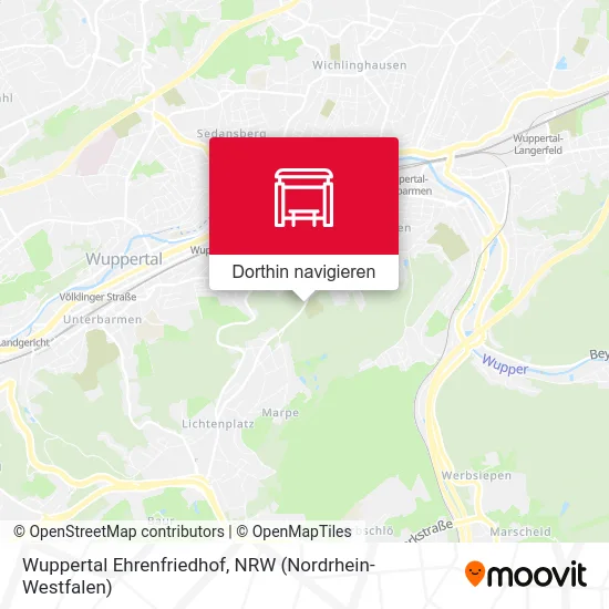 Wuppertal Ehrenfriedhof Karte