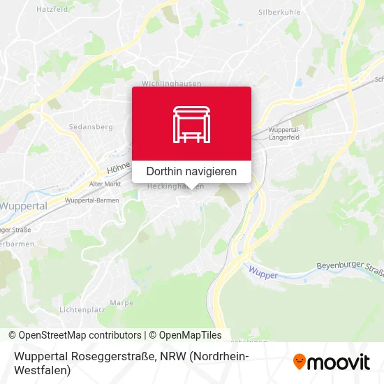 Wuppertal Roseggerstraße Karte
