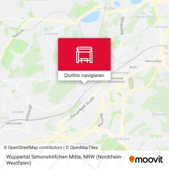 Wuppertal Simonshöfchen Mitte Karte