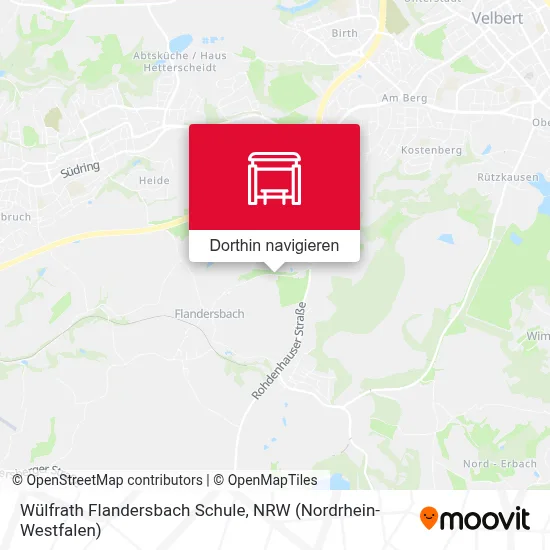 Wülfrath Flandersbach Schule Karte