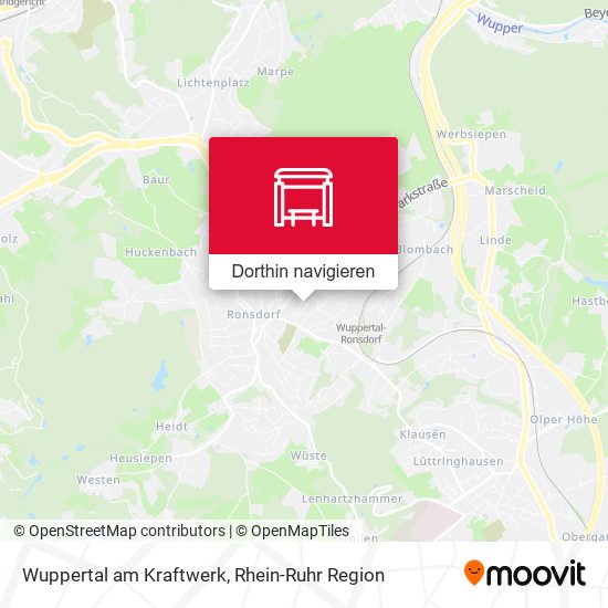 Wuppertal am Kraftwerk Karte