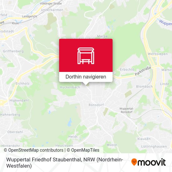 Wuppertal Friedhof Staubenthal Karte