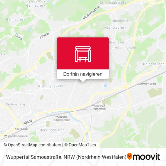 Wuppertal Samoastraße Karte