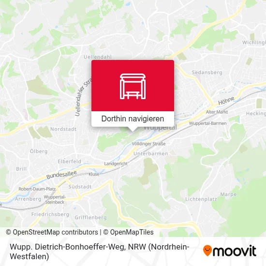 Wupp. Dietrich-Bonhoeffer-Weg Karte