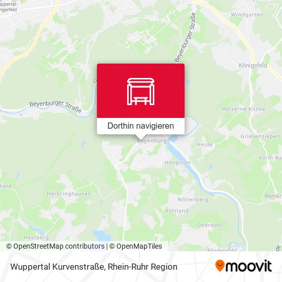 Wuppertal Kurvenstraße Karte