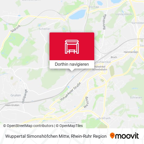 Wuppertal Simonshöfchen Mitte Karte