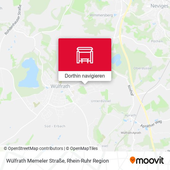 Wülfrath Memeler Straße Karte