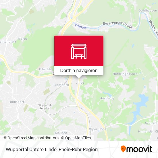 Wuppertal Untere Linde Karte