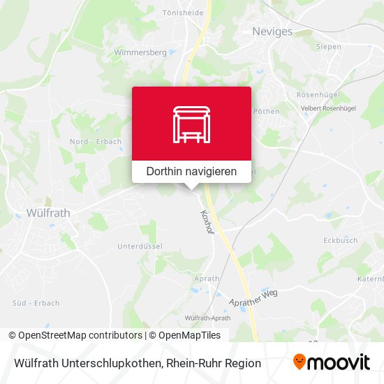 Wülfrath Unterschlupkothen Karte