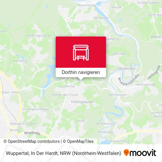 Wuppertal, In Der Hardt Karte