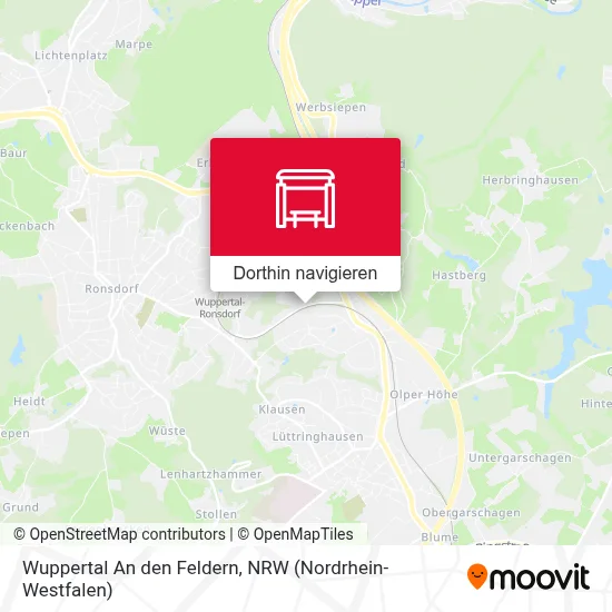 Wuppertal An den Feldern Karte