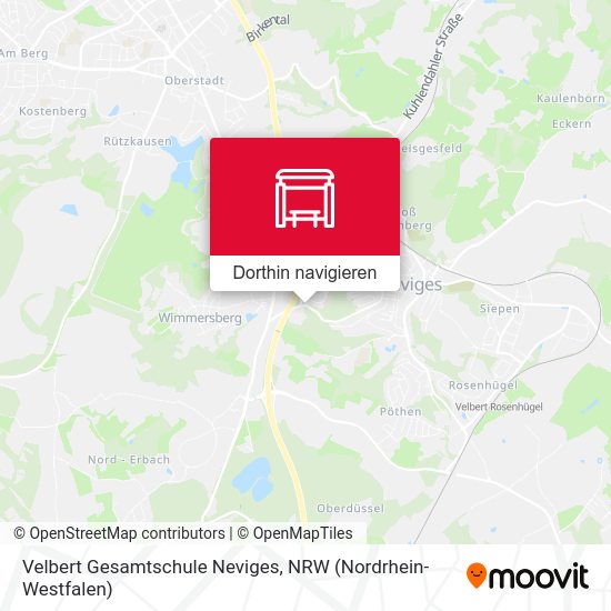 Velbert Gesamtschule Neviges Karte