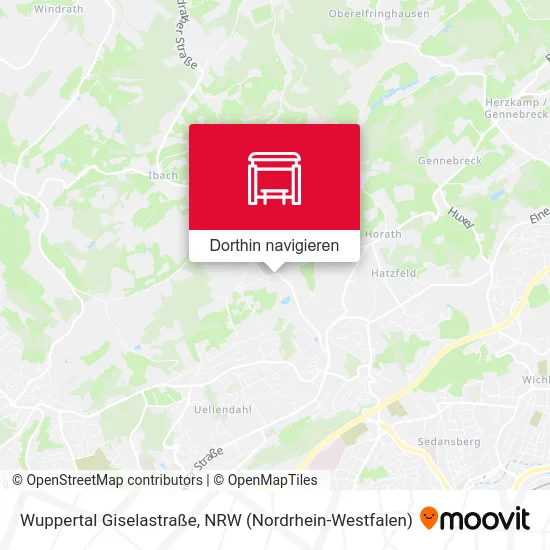 Wuppertal Giselastraße Karte