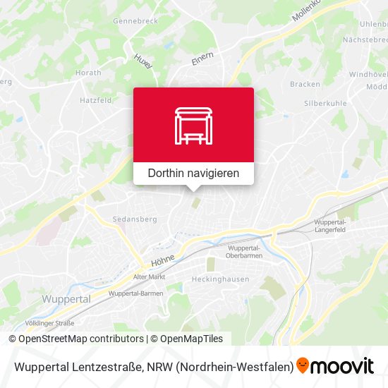 Wuppertal Lentzestraße Karte