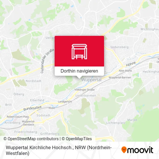 Wuppertal Kirchliche Hochsch. Karte