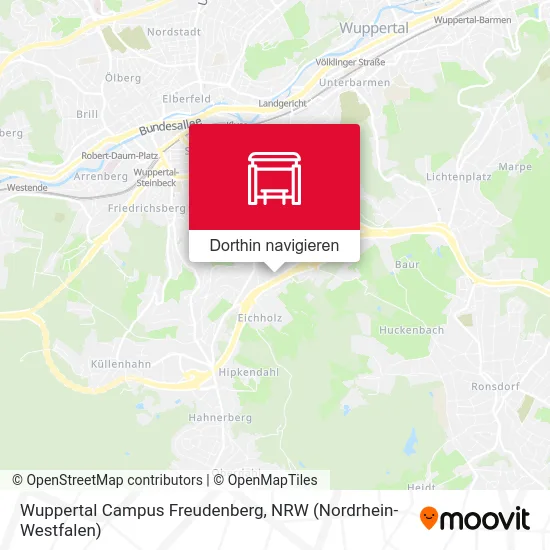 Wuppertal Campus Freudenberg Karte