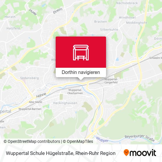 Wuppertal Schule Hügelstraße Karte