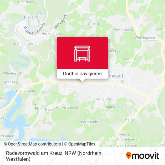 Radevormwald am Kreuz Karte
