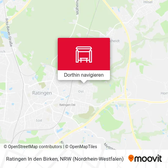 Ratingen In den Birken Karte