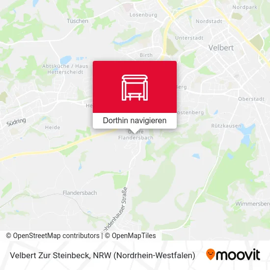 Velbert Zur Steinbeck Karte