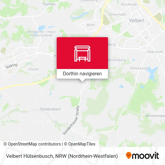 Velbert Hülsenbusch Karte