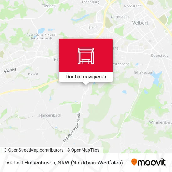 Velbert Hülsenbusch Karte