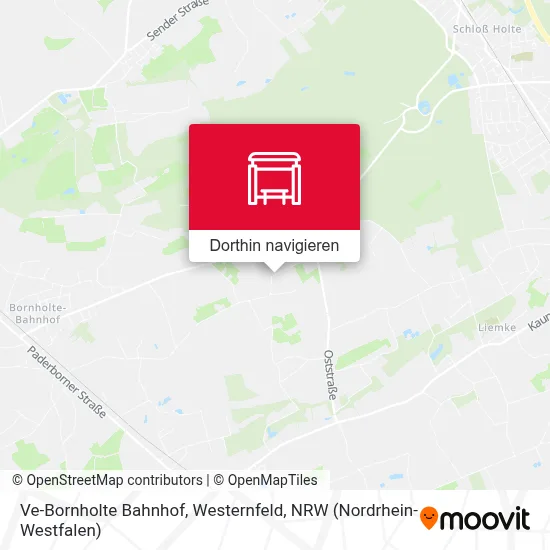 Ve-Bornholte Bahnhof, Westernfeld Karte
