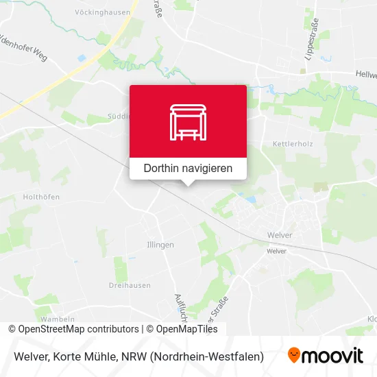 Welver, Korte Mühle Karte