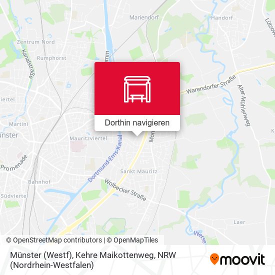 Münster (Westf), Kehre Maikottenweg Karte