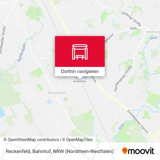 Reckenfeld, Bahnhof Karte