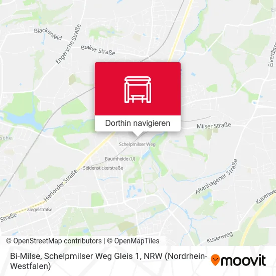 Bi-Milse, Schelpmilser Weg Gleis 1 Karte