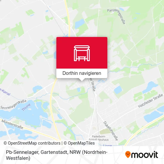 Pb-Sennelager, Gartenstadt Karte