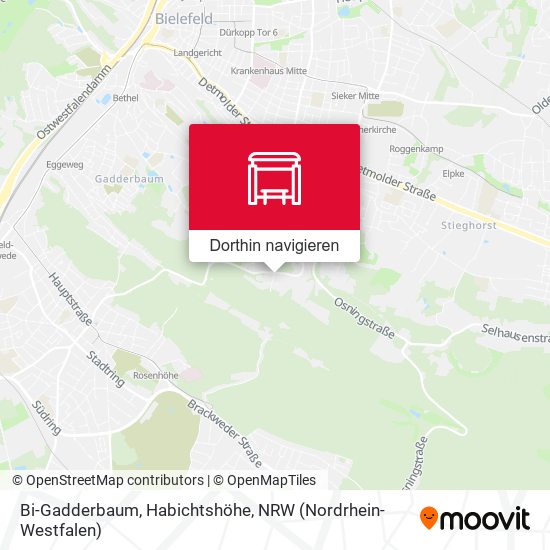 Bi-Gadderbaum, Habichtshöhe Karte