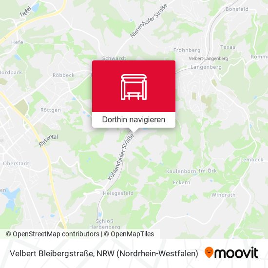 Velbert Bleibergstraße Karte