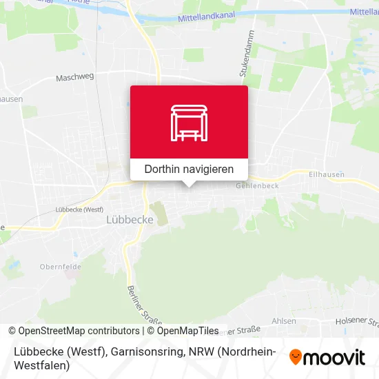 Lübbecke (Westf), Garnisonsring Karte